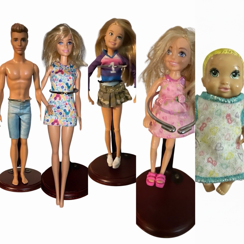 Mattel‎ Barbie Doll Lot of 5 Family & Friends Ken Chelsea Krissy Toddler
